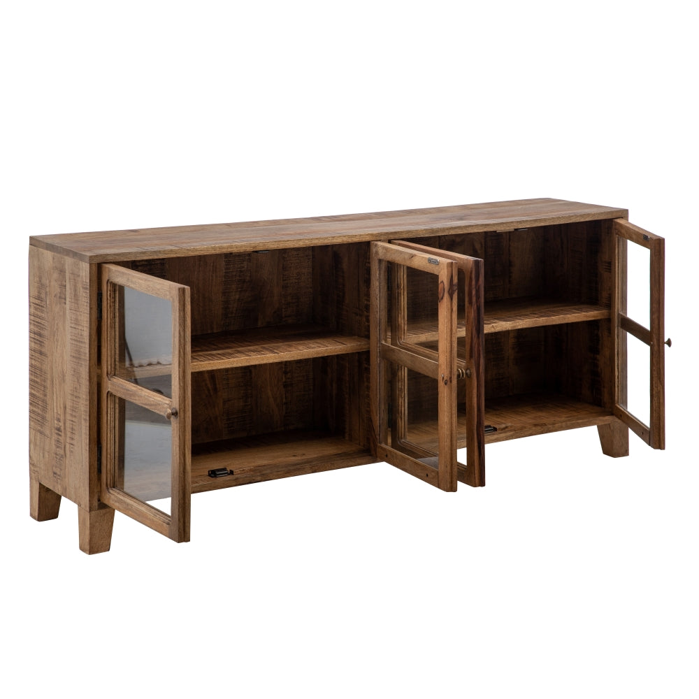 SIDEBOARD NATURAL MANGO WOOD LIVING ROOM 160 X 35 X 71 CM