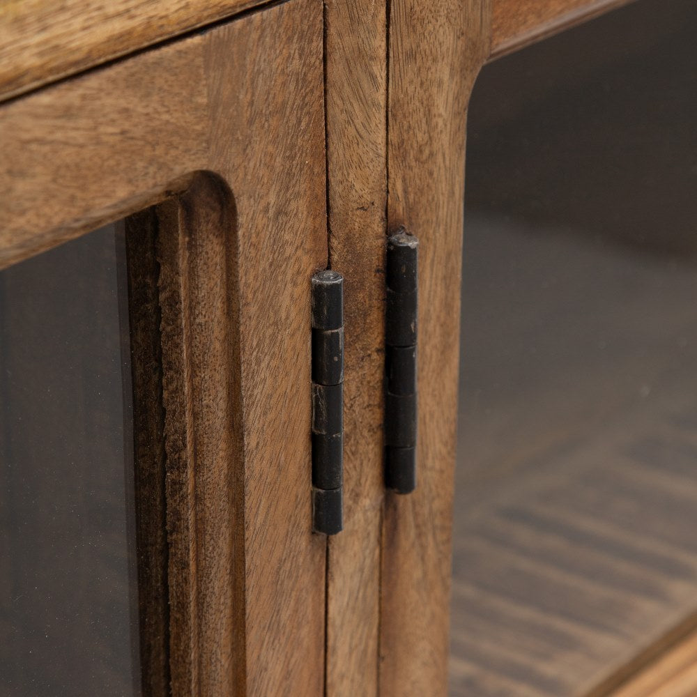 SIDEBOARD NATURAL MANGO WOOD LIVING ROOM 160 X 35 X 71 CM