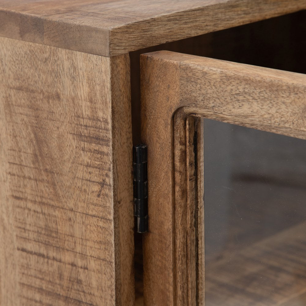 SIDEBOARD NATURAL MANGO WOOD LIVING ROOM 160 X 35 X 71 CM
