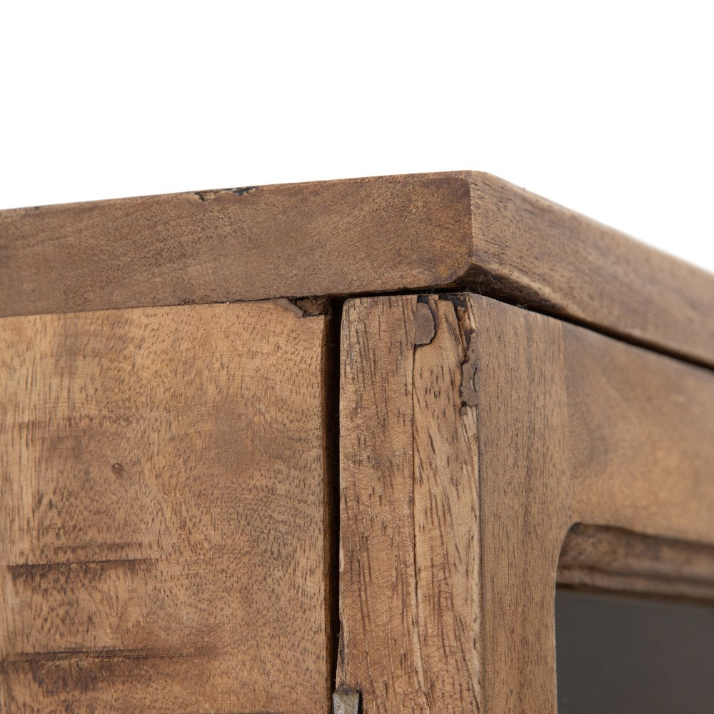 VITRINA NATURAL MADERA DE MANGO SALÓN 115 X 40 X 194 CM
