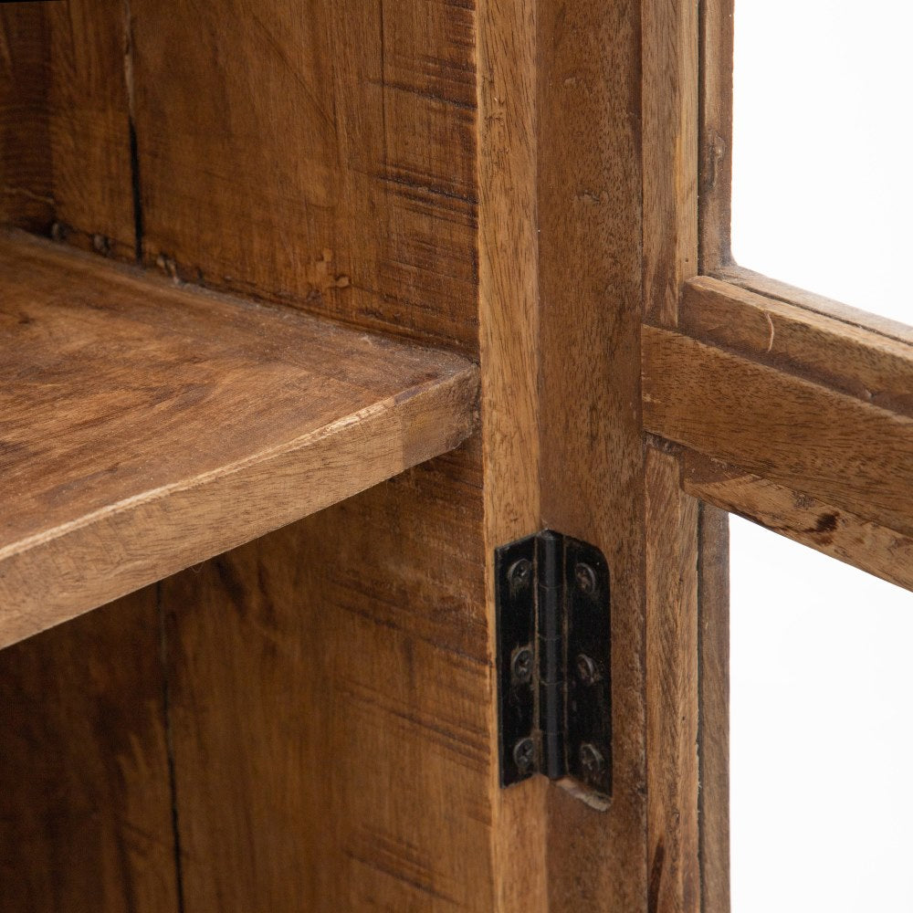 VITRINA NATURAL MADERA DE MANGO SALÓN 115 X 40 X 194 CM