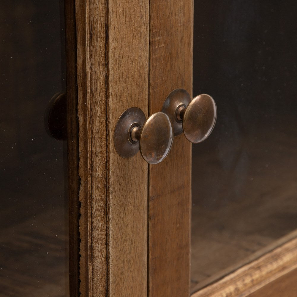 VITRINA NATURAL MADERA DE MANGO SALÓN 115 X 40 X 194 CM
