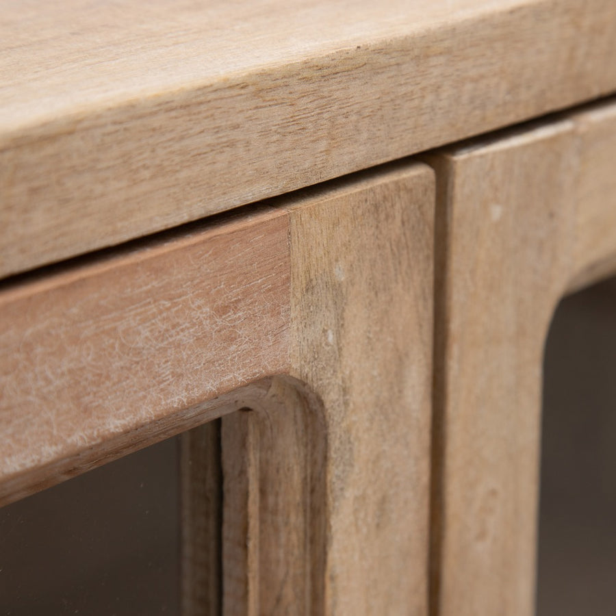 APARADOR BLANCO ROZADO MADERA DE MANGO 160 X 35 X 71 CM