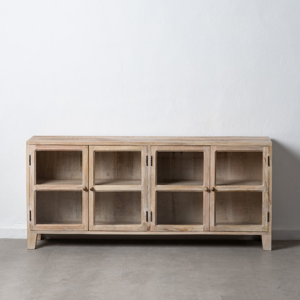 APARADOR BLANCO ROZADO MADERA DE MANGO 160 X 35 X 71 CM