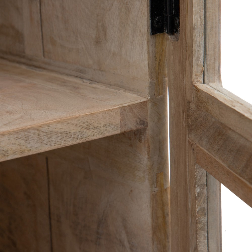 VITRINA BLANCO ROZADO MADERA DE MANGO 115 X 40 X 194 CM