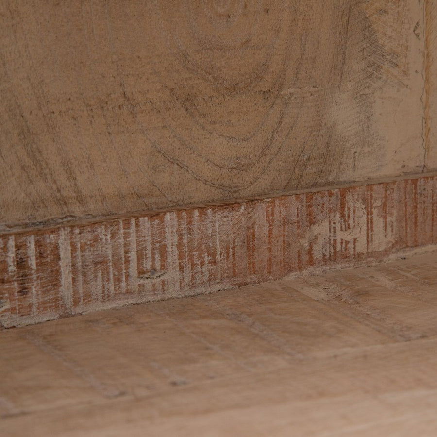 VITRINA BLANCO ROZADO MADERA DE MANGO 115 X 40 X 194 CM