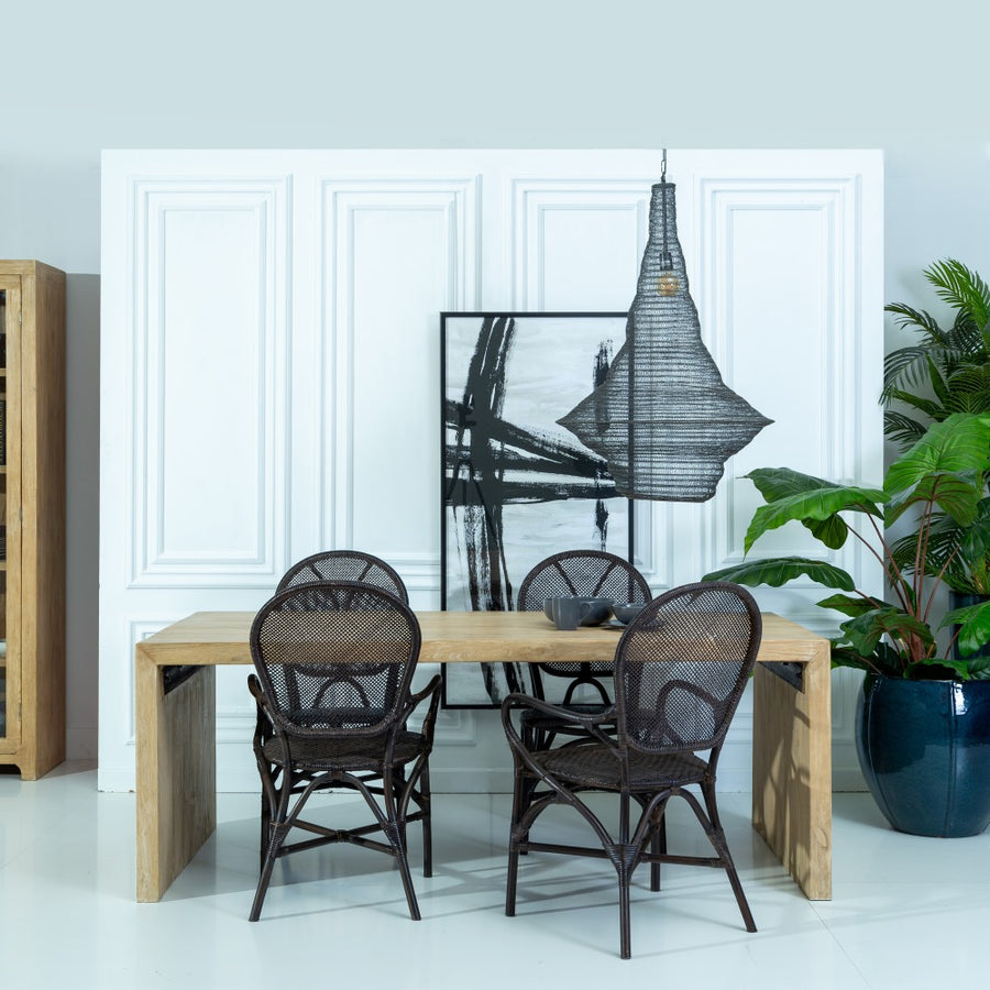MESA COMEDOR NATURAL MADERA DE PINO 200 X 100 X 76 CM