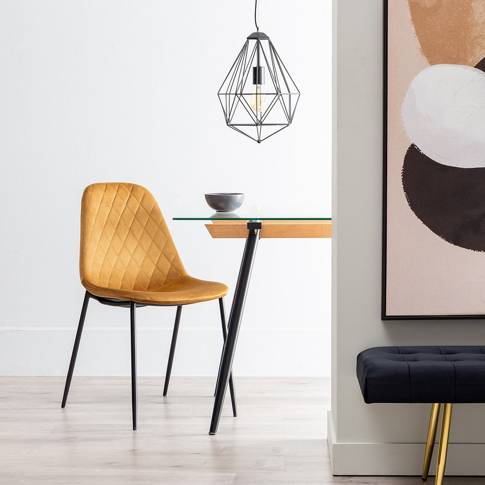 BROWN CHAIR FABRIC-METAL LIVING ROOM 46 X 51 X 83.50 CM