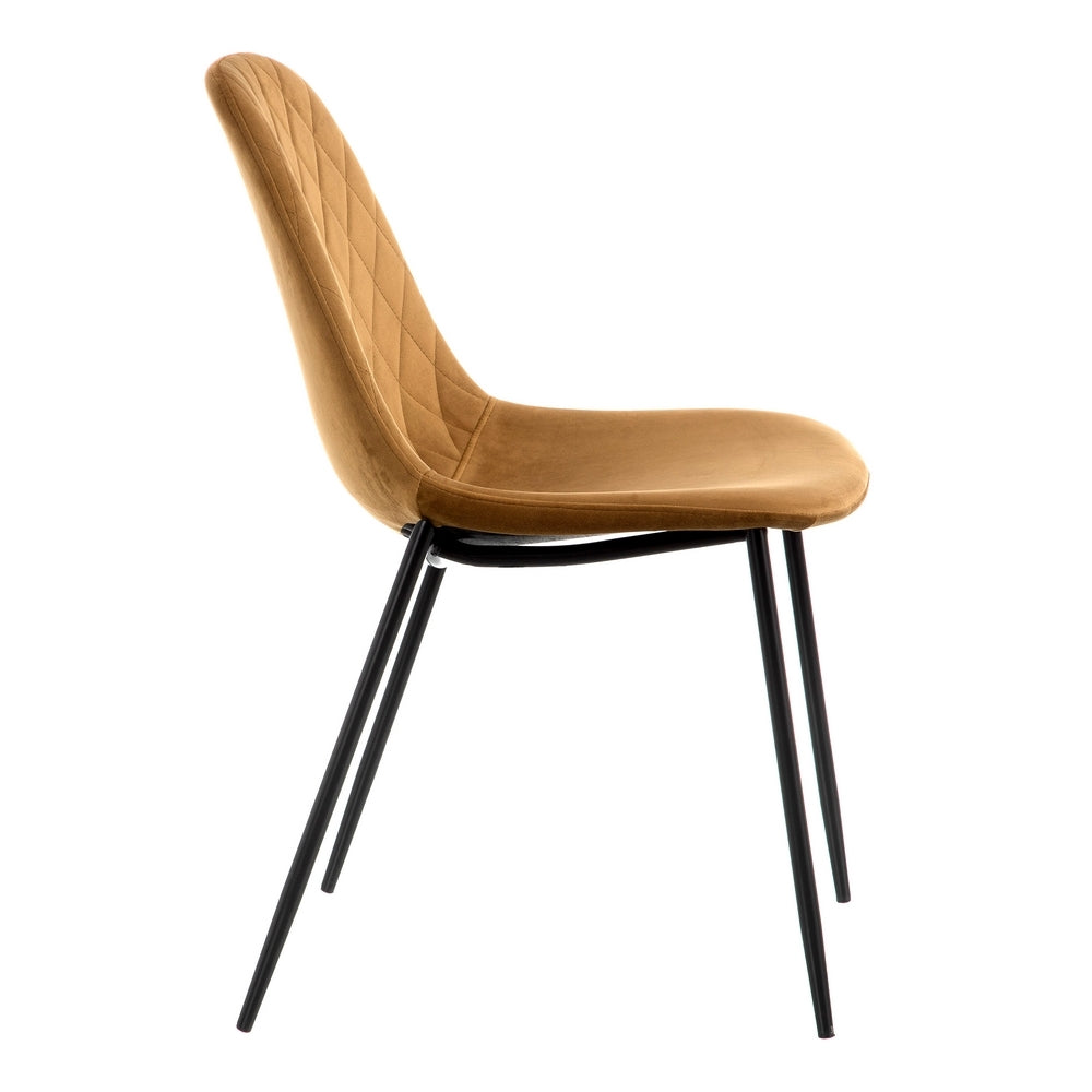 BROWN CHAIR FABRIC-METAL LIVING ROOM 46 X 51 X 83.50 CM