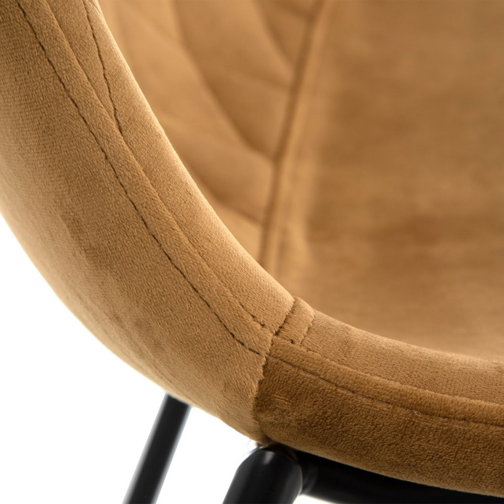 BROWN CHAIR FABRIC-METAL LIVING ROOM 46 X 51 X 83.50 CM
