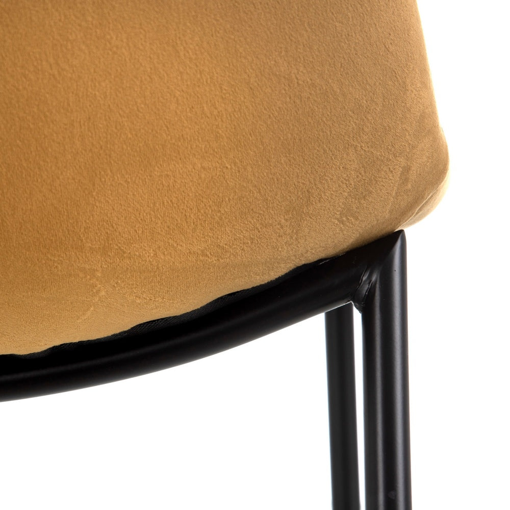 BROWN CHAIR FABRIC-METAL LIVING ROOM 46 X 51 X 83.50 CM