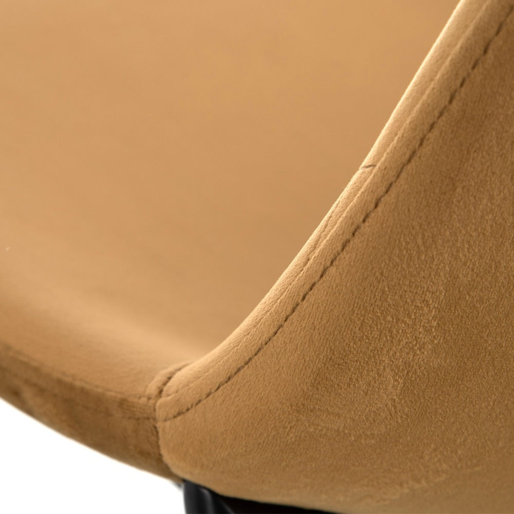 BROWN CHAIR FABRIC-METAL LIVING ROOM 46 X 51 X 83.50 CM