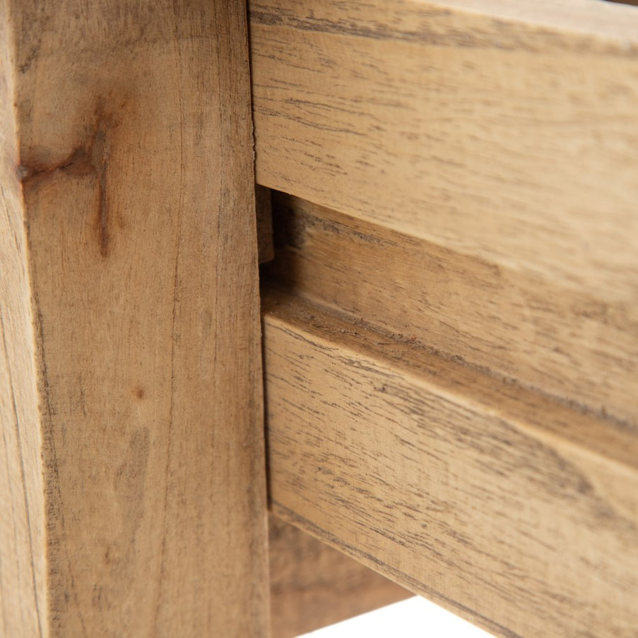 MESITA NATURAL MADERA MINDI DORMITORIO 58 X 43 X 70 CM