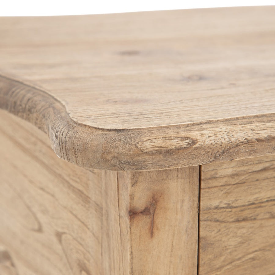 MESITA NATURAL MADERA MINDI DORMITORIO 58 X 43 X 70 CM