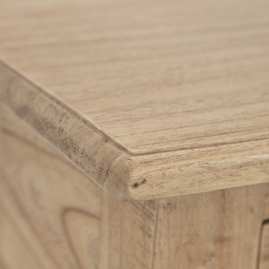 MESITA NATURAL MADERA MINDI DORMITORIO 50 X 32 X 72 CM