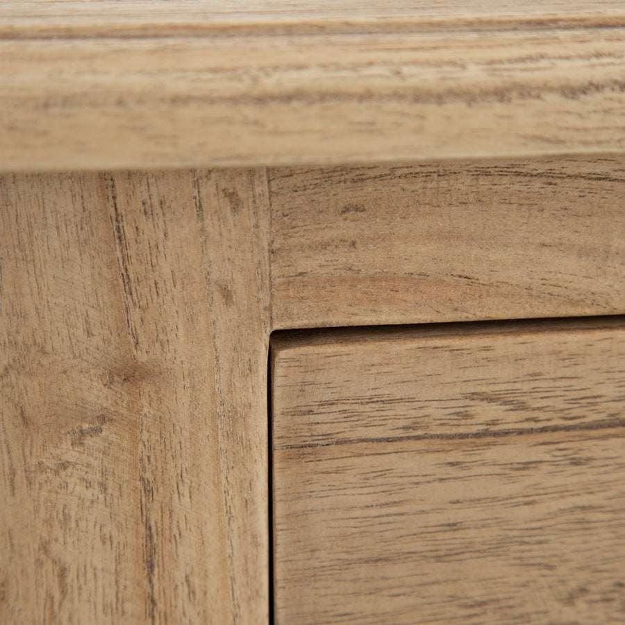 MESITA NATURAL MADERA MINDI DORMITORIO 50 X 32 X 72 CM