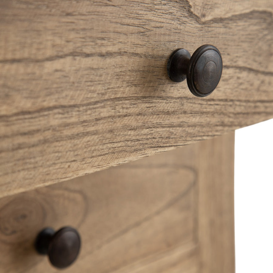 MESITA NATURAL MADERA MINDI DORMITORIO 40 X 30 X 72 CM
