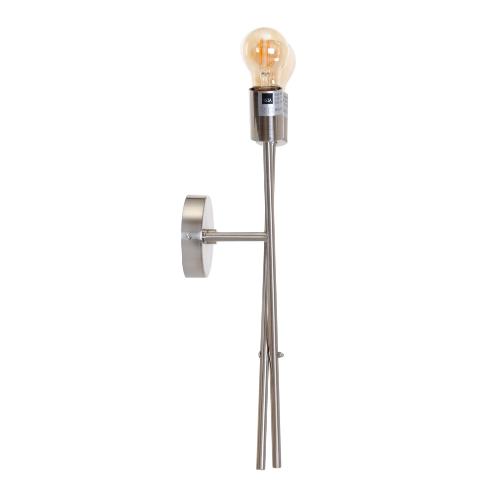APLIQUE PARED PLATA METAL ILUMINACI�N 18 X 10 X 45 CM