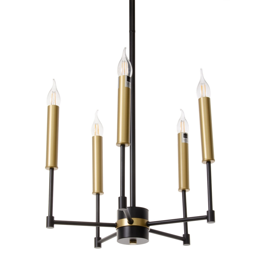 LÁMPARA TECHO ORO-NEGRO METAL 40,50 X 43 X 33 CM