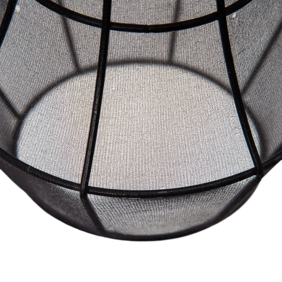 LÁMPARA TECHO NEGRO TEJIDO-METAL 40 X 40 X 140 CM