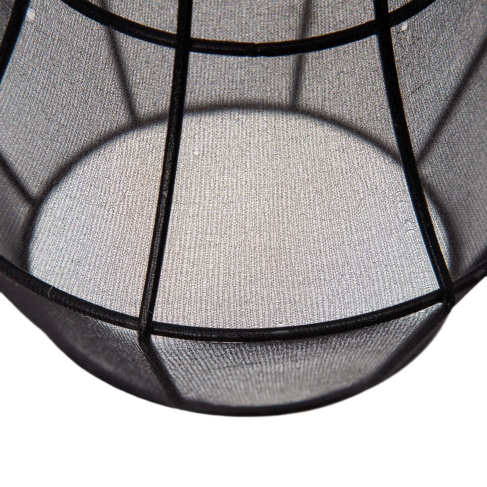 LÁMPARA TECHO NEGRO TEJIDO-METAL 40 X 40 X 140 CM