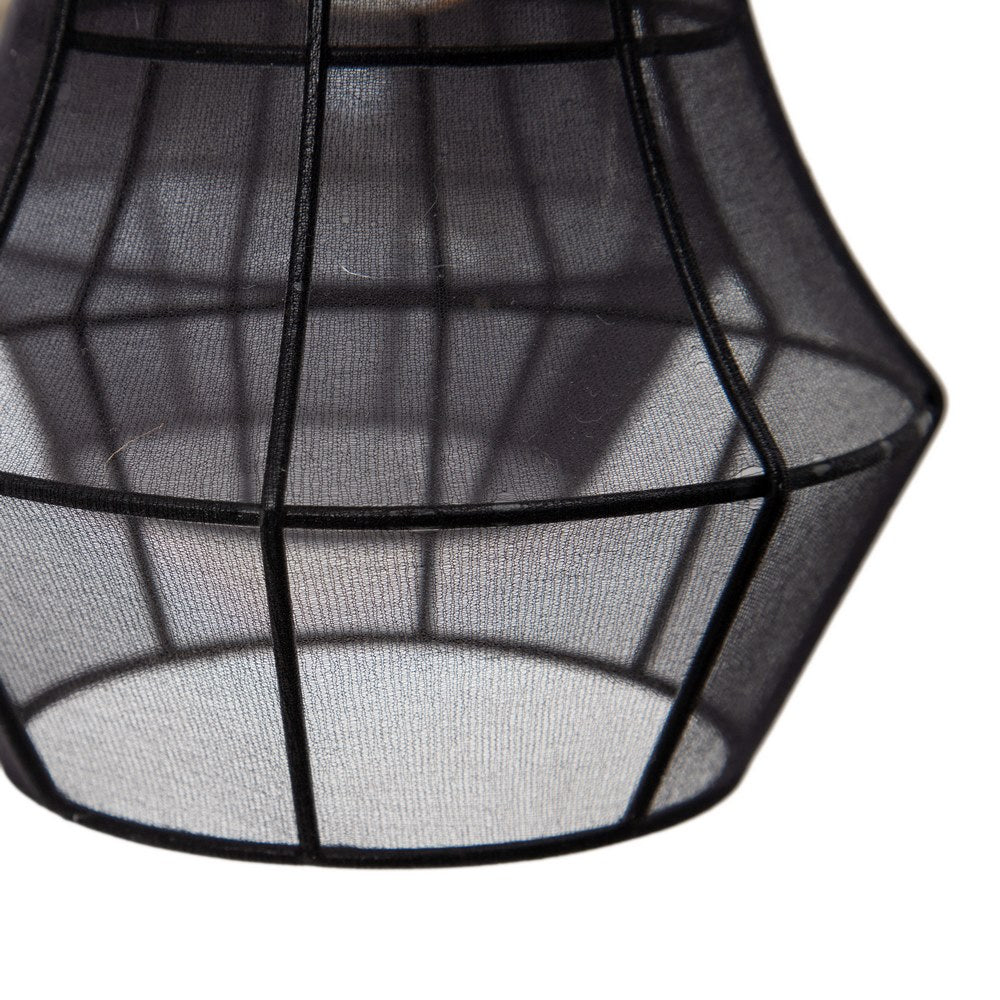 LÁMPARA TECHO NEGRO TEJIDO-METAL 40 X 40 X 140 CM