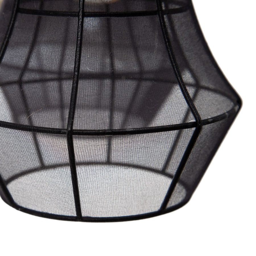LÁMPARA TECHO NEGRO TEJIDO-METAL 40 X 40 X 140 CM