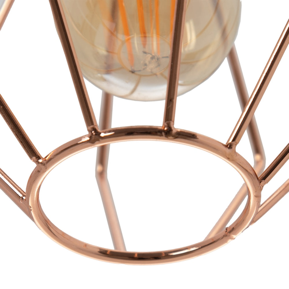 CEILING LAMP BLACK-COPPER METAL 15 X 15 X 30 CM