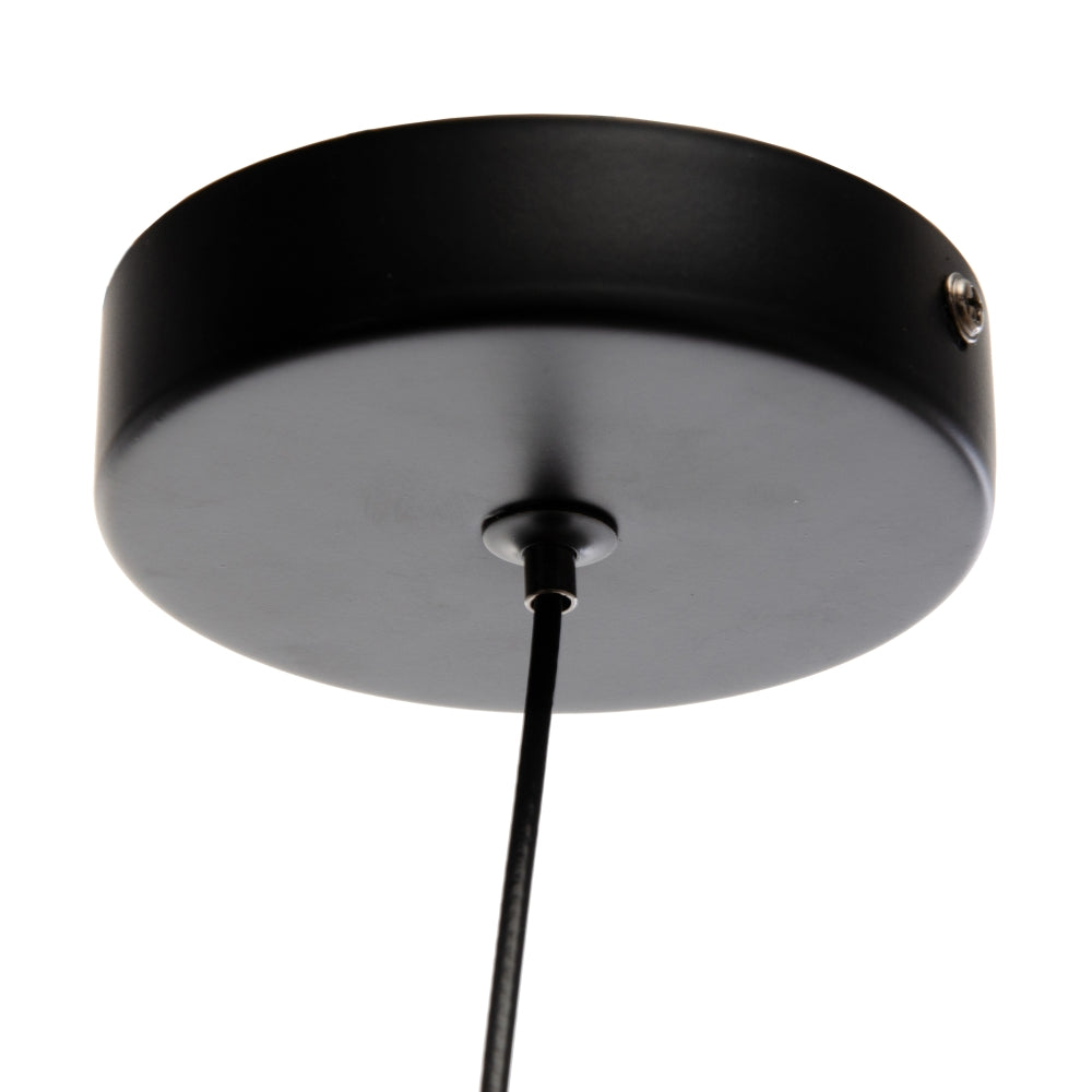 BLACK-GOLD METAL-GLASS CEILING LAMP 11 X 11 X 26 CM