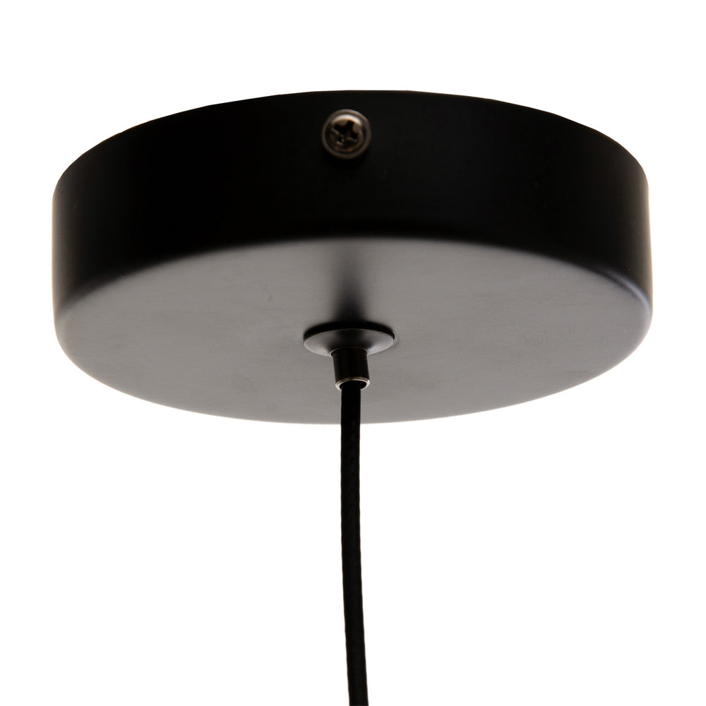 BLACK-GOLD METAL-GLASS CEILING LAMP 14 X 14 X 26 CM