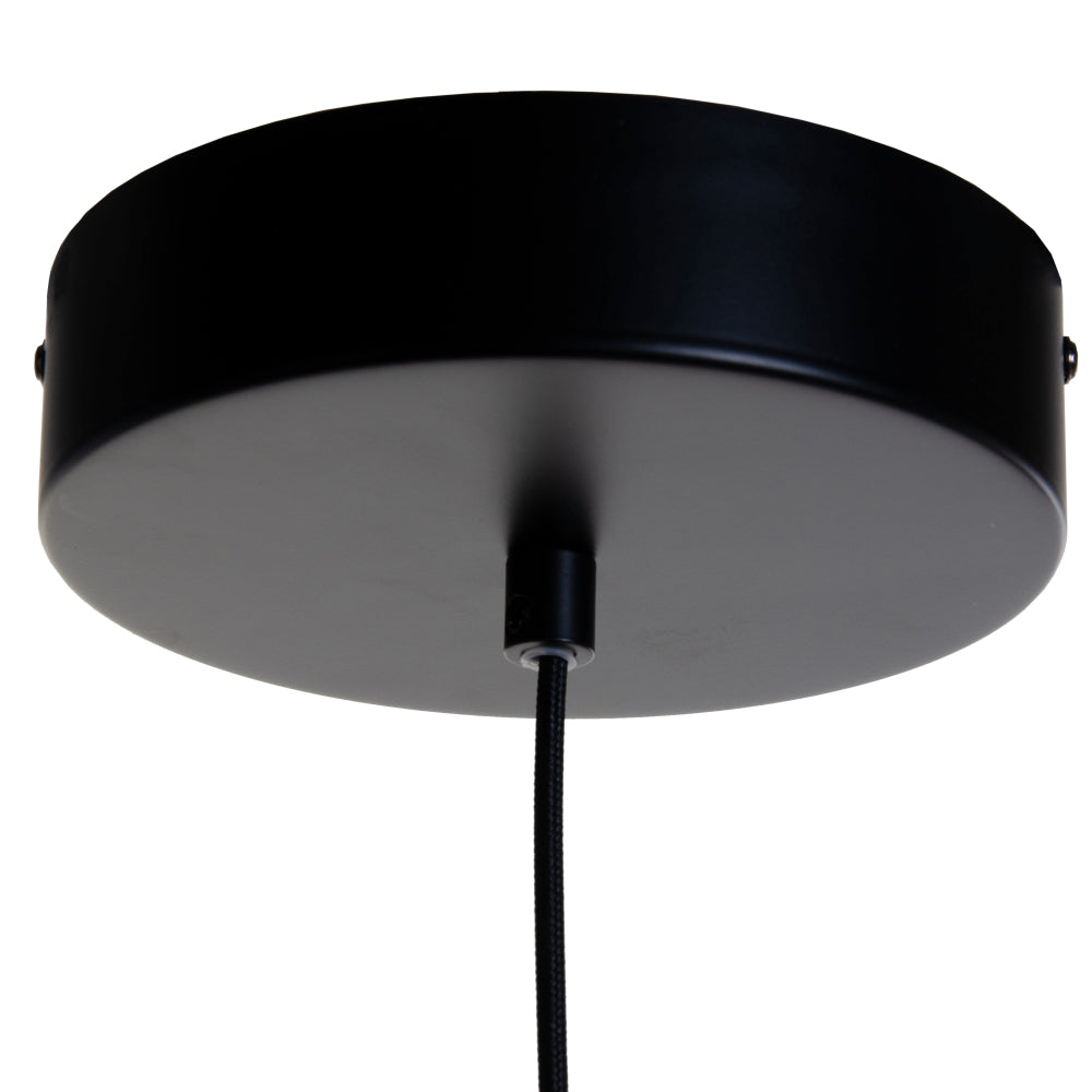 BLACK-GOLD METAL-GLASS CEILING LAMP 30 X 30 X 24 CM