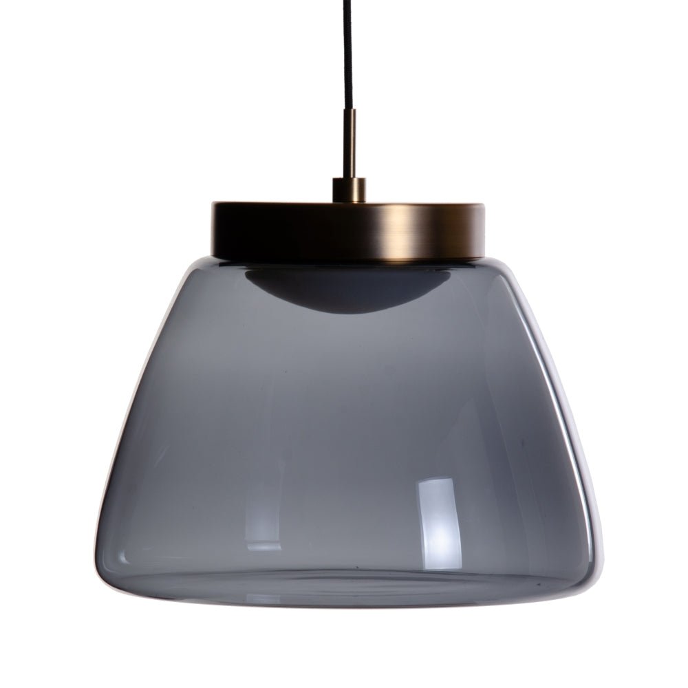 BLACK-GOLD METAL-GLASS CEILING LAMP 30 X 30 X 24 CM