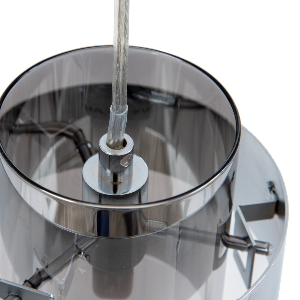 SILVER CRYSTAL/METAL CEILING LAMP 13 X 13 X 12 CM