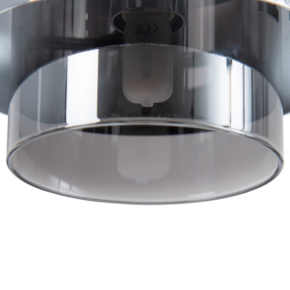 SILVER CRYSTAL/METAL CEILING LAMP 13 X 13 X 12 CM