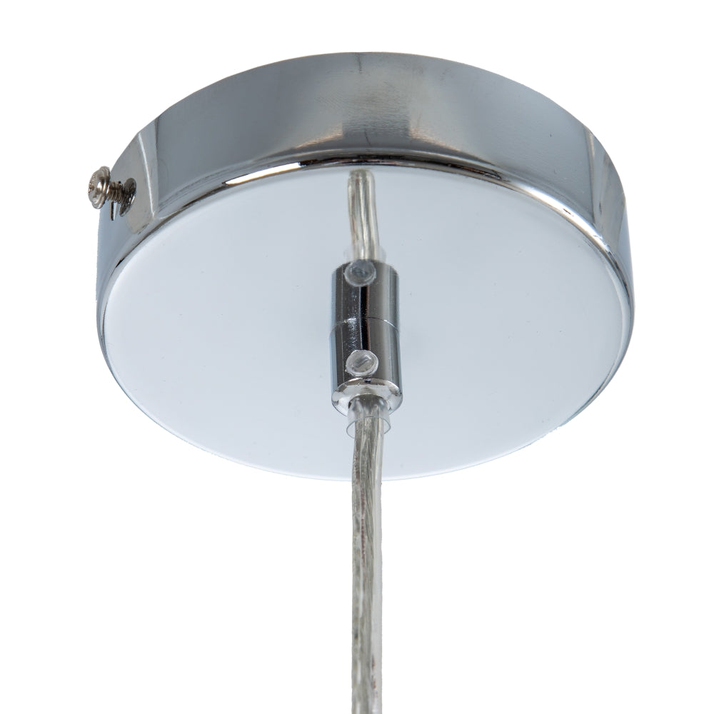 SILVER CRYSTAL/METAL CEILING LAMP 13 X 13 X 12 CM