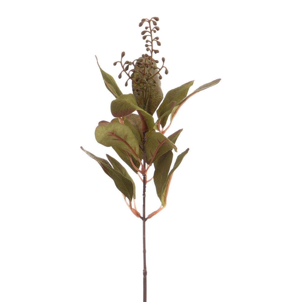 RAMA FICUS VERDE ARTIFICIAL DECORACIÓN 12 X 10 X 38 CM