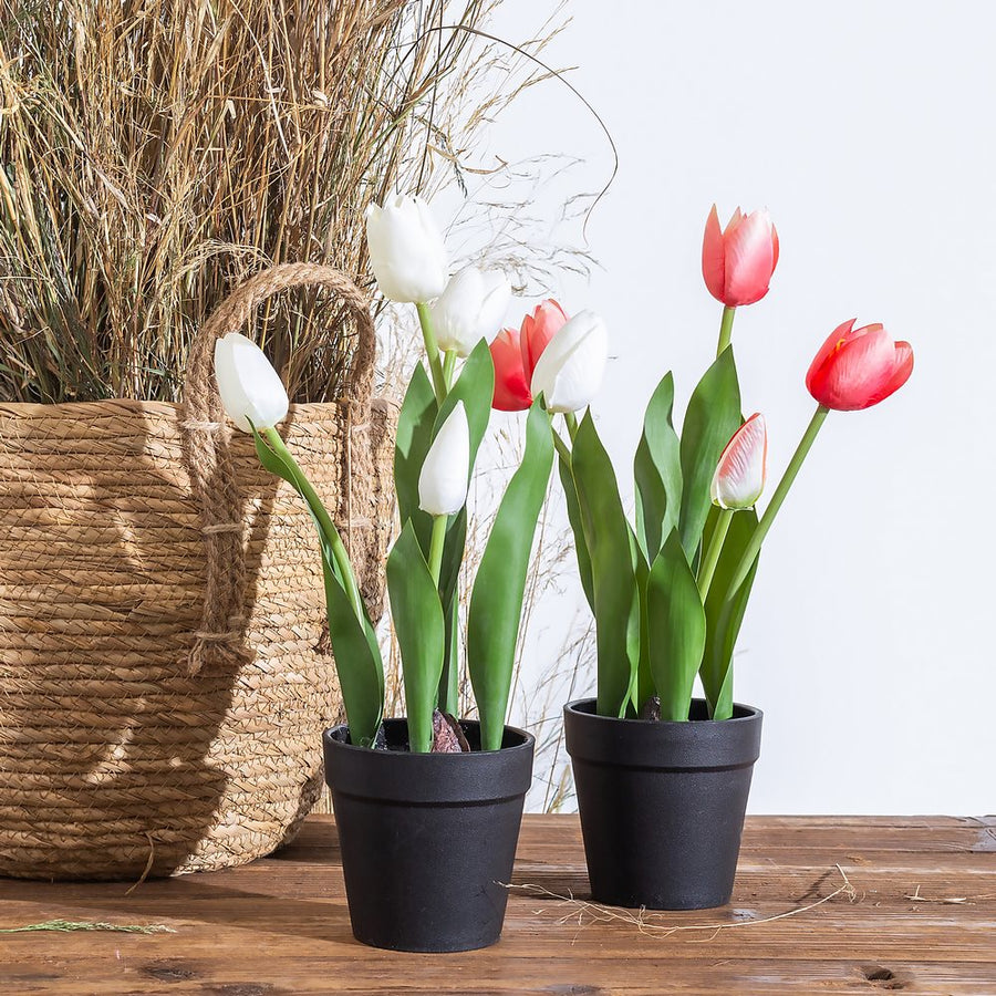PLANTA TULIPANES ROSA ARTIFICIAL 11 X 11 X 31 CM
