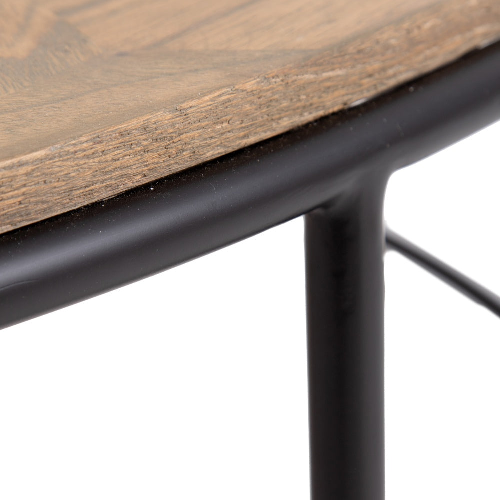 MESA CENTRO NATURAL DM-METAL SALÓN 120 X 120 X 35 CM