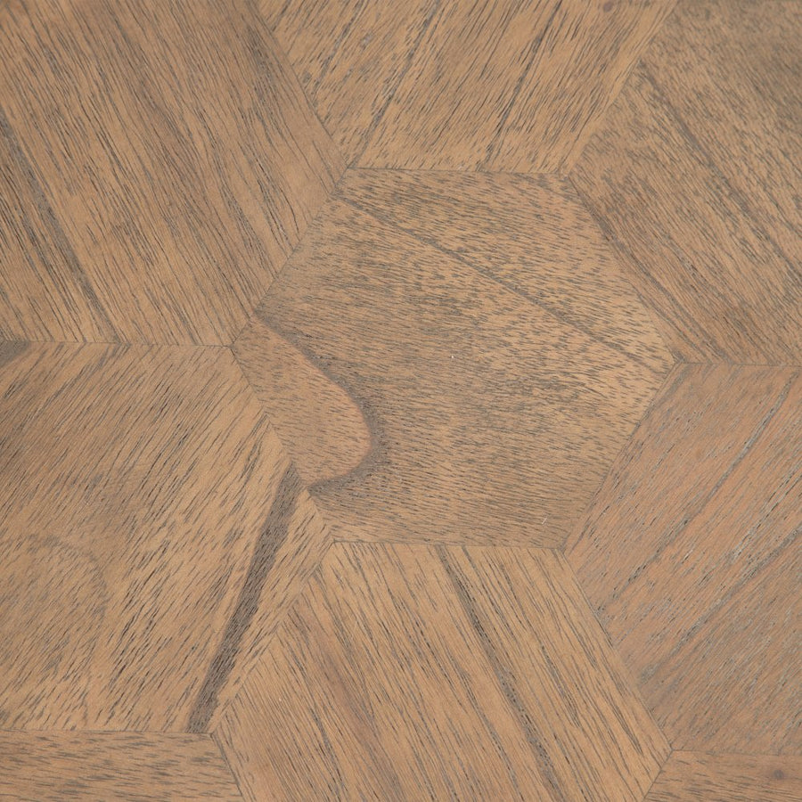 MESA CENTRO NATURAL DM-METAL SALÓN 120 X 120 X 35 CM