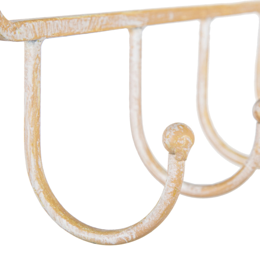 ESTANTERÍA NATURAL-BLANCO METAL 39,50 X 10,50 X 70 CM