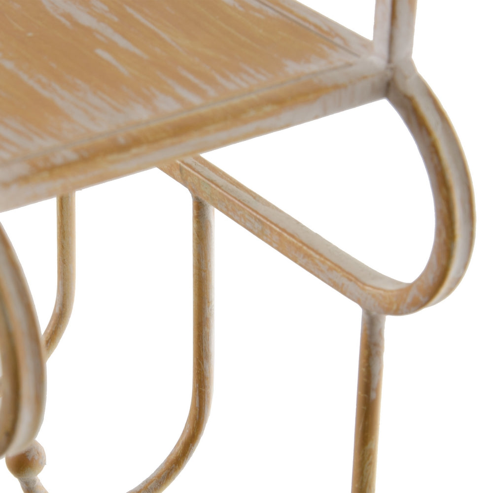 ESTANTERÍA NATURAL-BLANCO METAL 43 X 13 X 84 CM