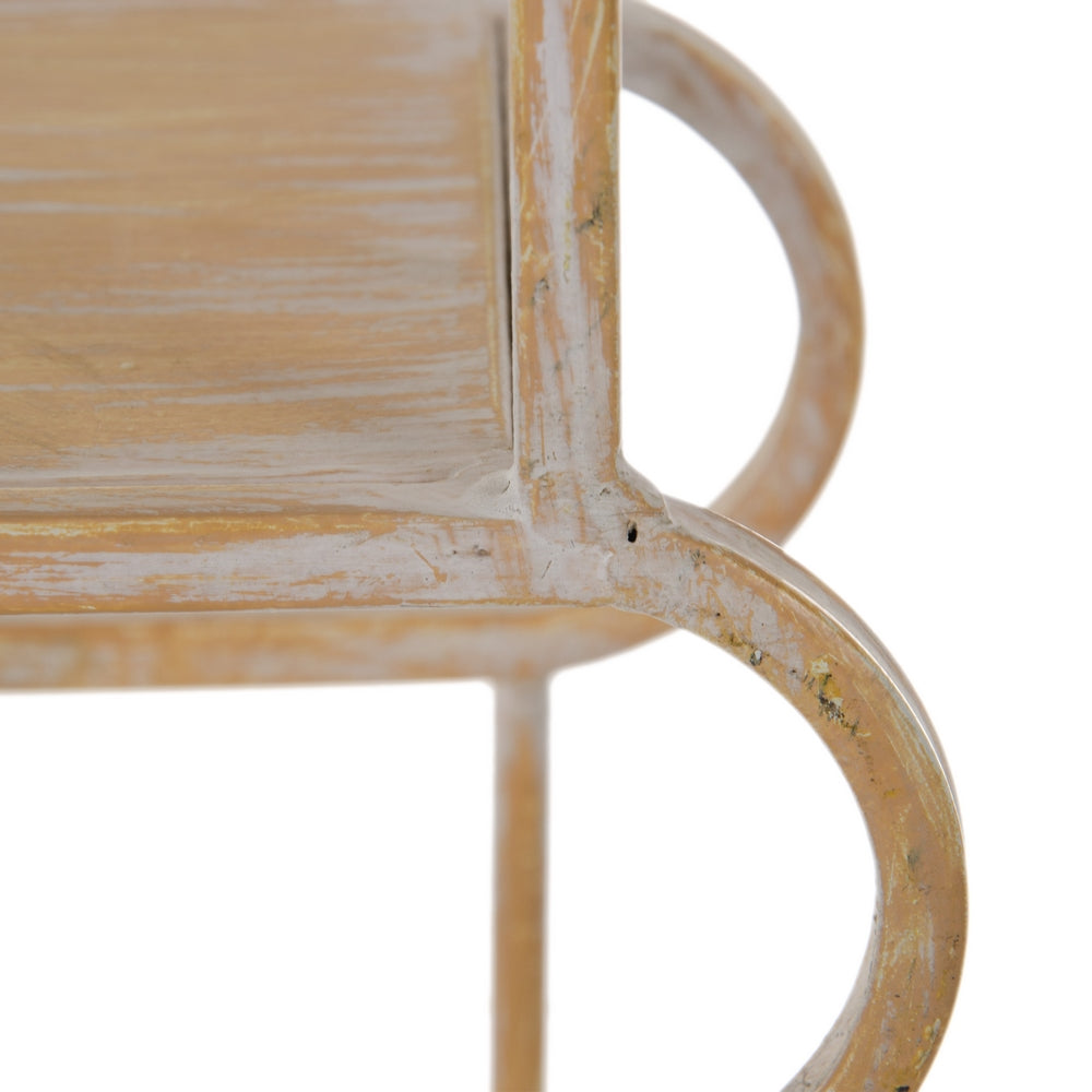 ESTANTERÍA NATURAL-BLANCO METAL 43 X 13 X 84 CM