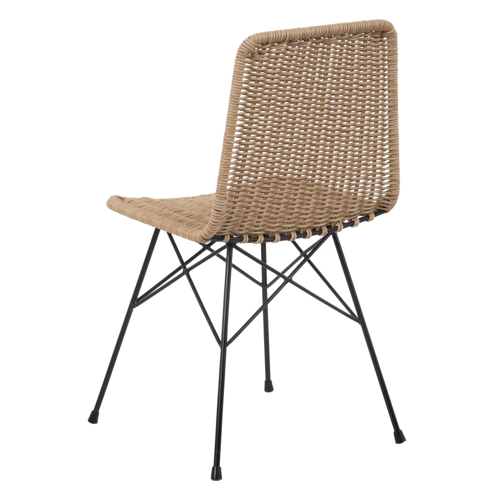 CHAIR NATURAL-BLACK PP/METAL LIVING ROOM 45 X 41 X 83 CM