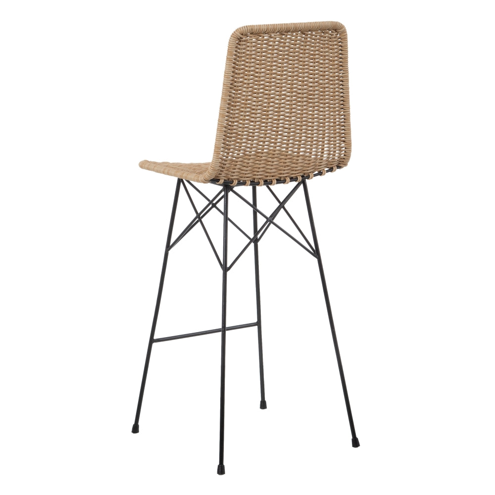 TABURETE NATURAL-NEGRO PP/METAL SALÓN 45 X 41 X 113 CM