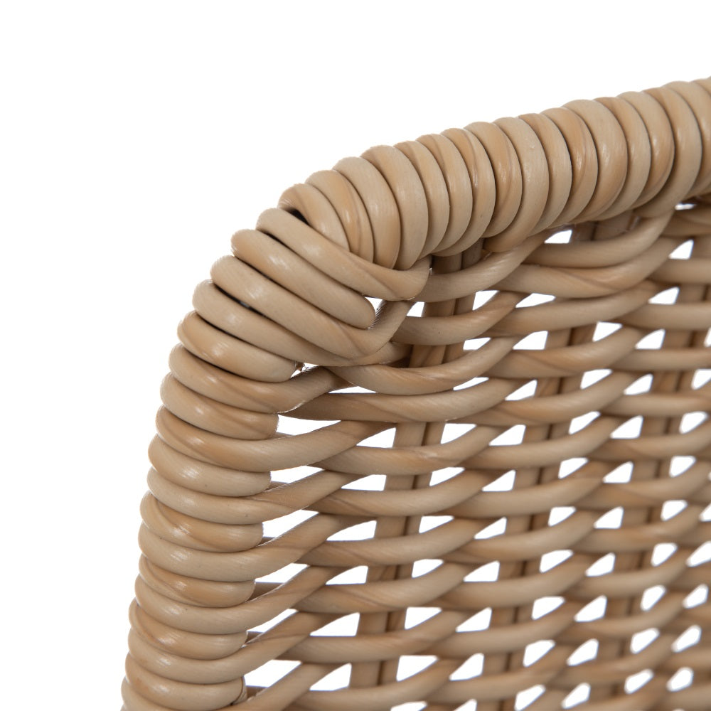 TABURETE NATURAL-NEGRO PP/METAL SALÓN 45 X 41 X 113 CM