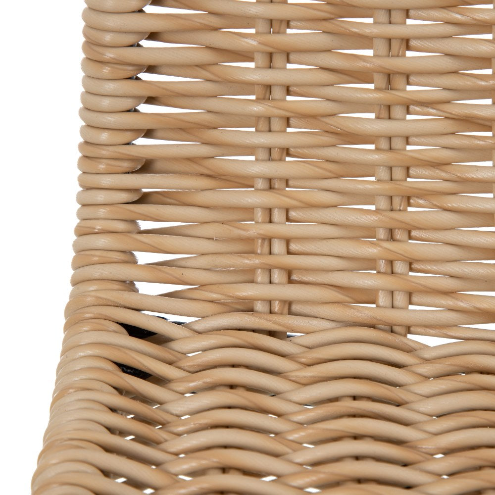 TABURETE NATURAL-NEGRO PP/METAL SALÓN 45 X 41 X 113 CM