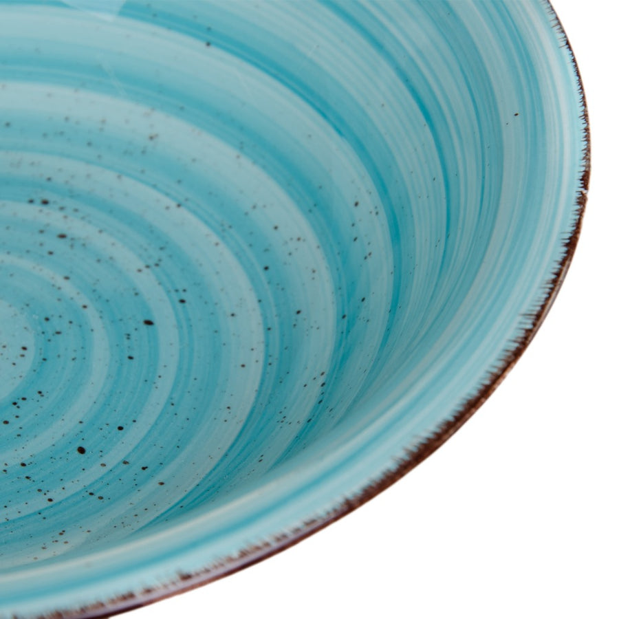 PLATO HONDO AZUL STONEWARE COCINA 21 X 21 CM