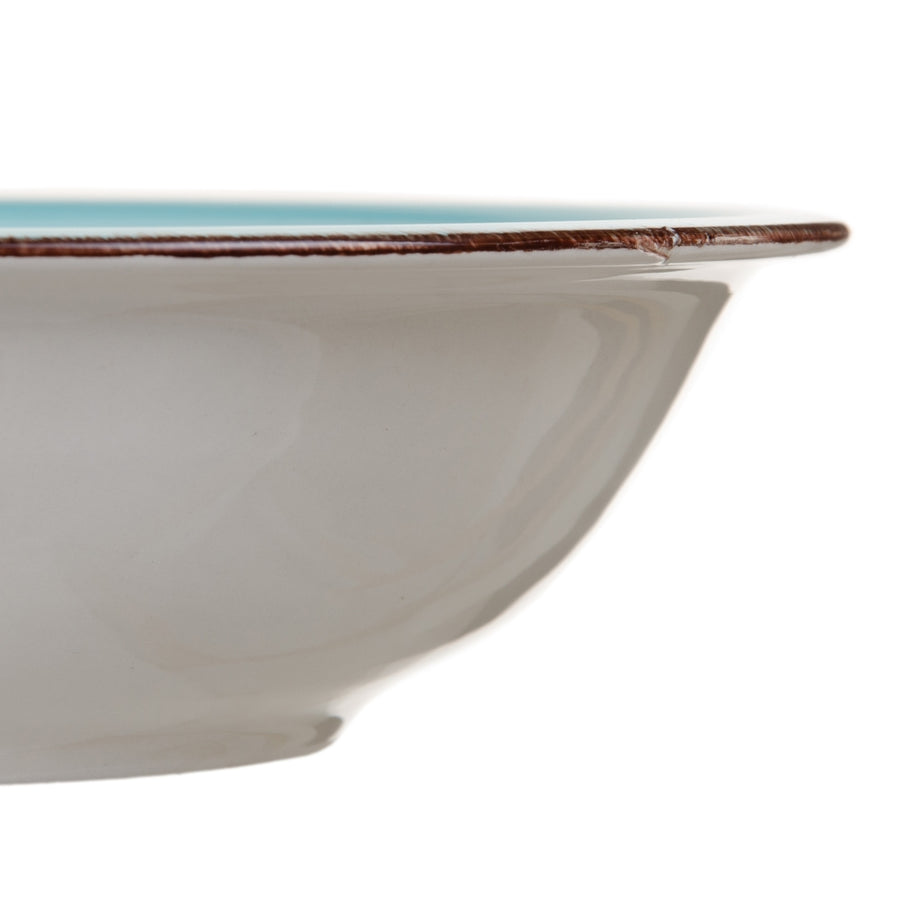 PLATO HONDO AZUL STONEWARE COCINA 21 X 21 CM
