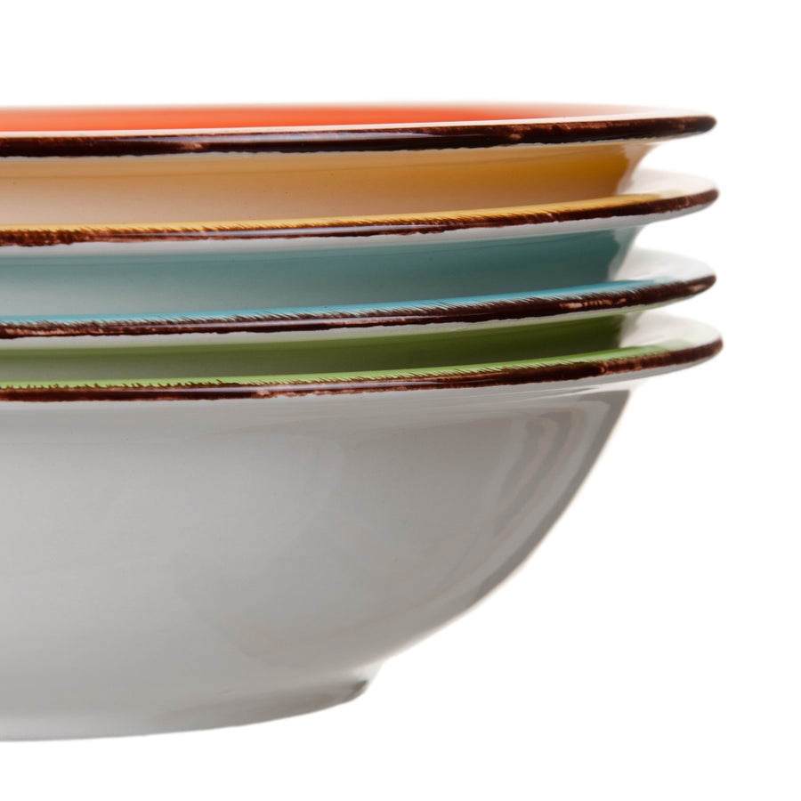 PLATO HONDO AZUL STONEWARE COCINA 21 X 21 CM