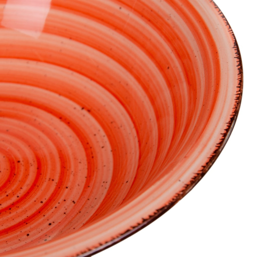 PLATO HONDO NARANJA STONEWARE COCINA 21 X 21 CM